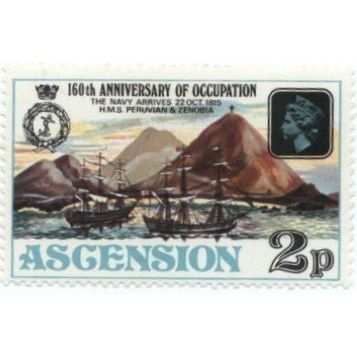 Ascension QEII 1975 Occupation 2p Royal Navy Mounted Mint MM SG 195 Sc 192 stamp