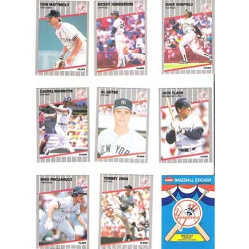 1989 Fleer baseball New York Yankees team set 26 cards & sticker- Henderson