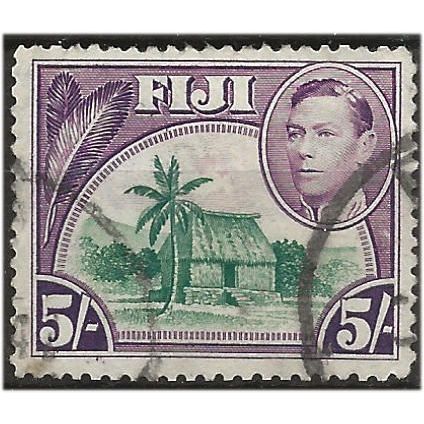 Fiji 1938 SG266 5/- Green & Purple Fine Used . .. .