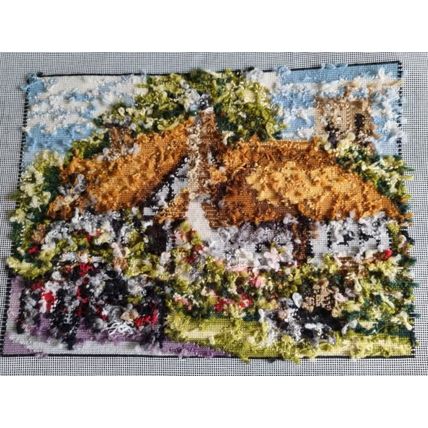 A lovely finished traditional Anchor Tapestry-The Village of Welford.