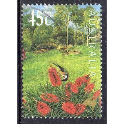 Australia 2000 Gardens - Swamp Bottlebrush 45c Sheet Used