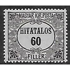 Di Mi 3: 60 f. brown-black/black Official Stamp: Art Nouveau Frame