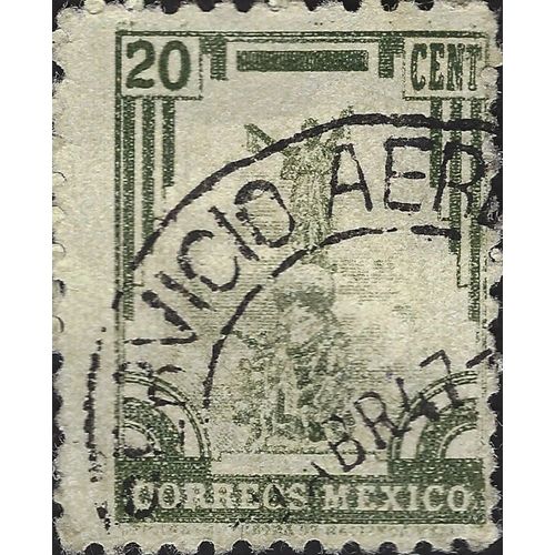 MEXICO, Independence monument Puebla, olive 1944, 20c