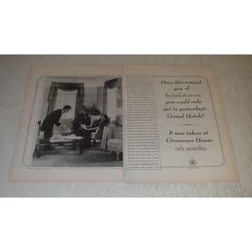 1989 Grosvenor House Hotel Ad - Does this remind you of the kind of service
