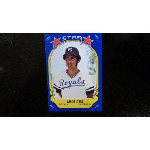 1981 Fleer Star Sticker Card # 028 Amos Otis Ex (5) Kansas City Royals