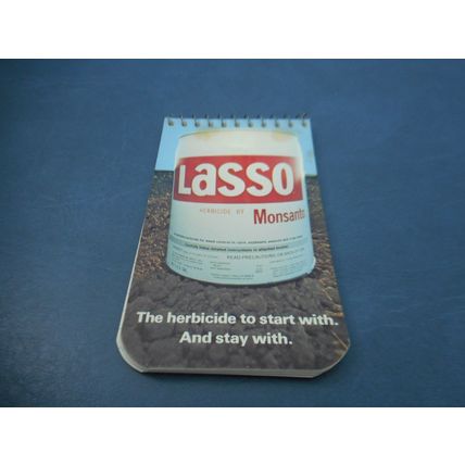 Vintage Lasso Monsanto pocket note pad book Advertising Farm Ag Chemical Herbic