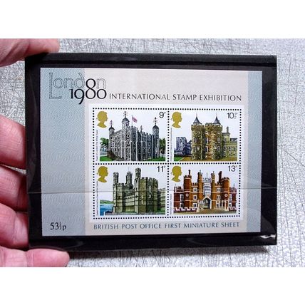 LONDON 1980 INTERNATIONAL EXHIBITION - BRITISH POST OFFICE FIRST MINIATURE SHEET