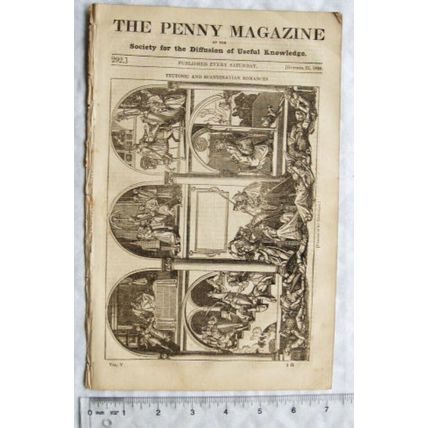 1836 The Penny Magazine No. 292 Paris, silk, bridges, American Panther, etc.