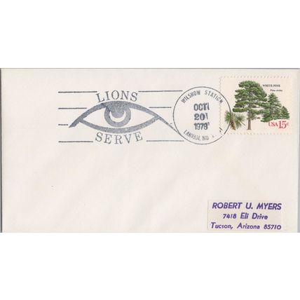 ZAYIX United States Event Cover - 1979 Lions Serve Wilshow Station Lanham MD