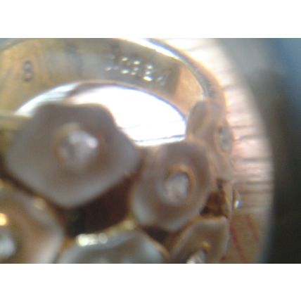 J. Crew Gold Plated Pave Crystal Accents Cocktail Ring Size 8