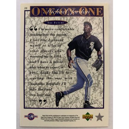 1995 Upper Deck Minors Michael Jordan One On One #10 Michael Jordan/The Future