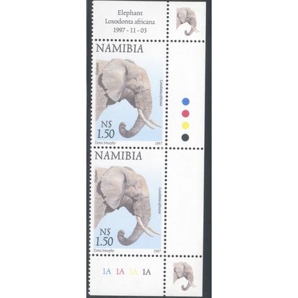 Namibia 1997 - $1.50c Loxodonta africana x 2 - mint