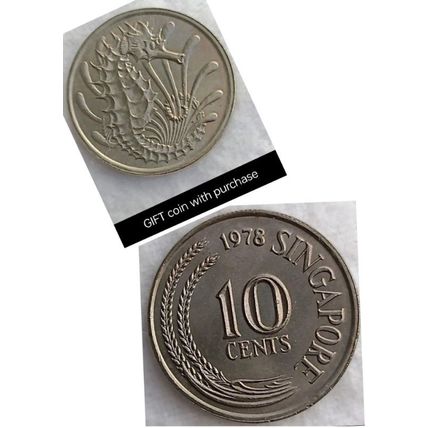 Rep of SINGAPORE 10 Cents (with Seahorse) 1967 to 1985