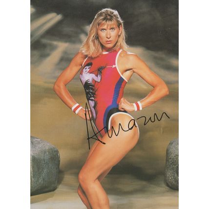 Amazon Gladiators Rare 1990s Fan Club Signed Cast Photo