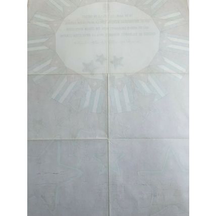 1975 Political POSTER OSPAAAL Solidarity with Cuba.Original art.Cuban flags star