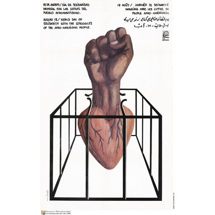 Political POSTER.Solidarity African American People.Civil Rights propaganda.am76
