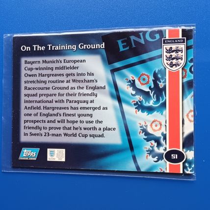 Owen Hargreaves ROOKIE TOPPS ENGLAND 2002 #51