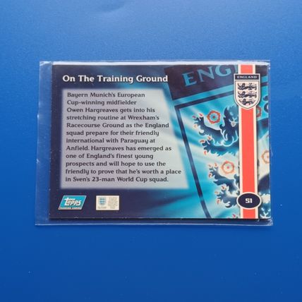 Owen Hargreaves ROOKIE TOPPS ENGLAND 2002 #51