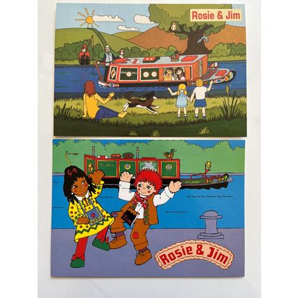 ROSIE & JIM POSTCARDS X 2