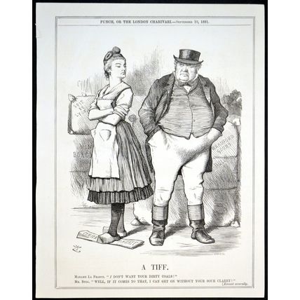 A TIFF 1881 John Tenniel - Joseph Swain PUNCH CARTOON PAGE