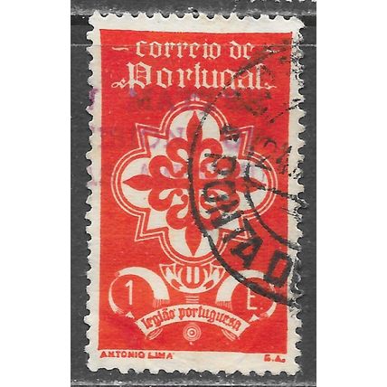 PORTUGAL 1945 PORTUGUESE LEGION MEMORIAL 1Esc USED PONTA DELGADA PMK & SLOGAN