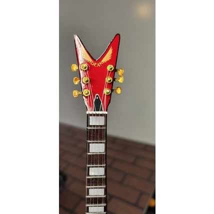 SAMMY HAGAR - Classic Dean Vintage Red ML 1:4 Scale Replica Guitar ~Axe Heaven~