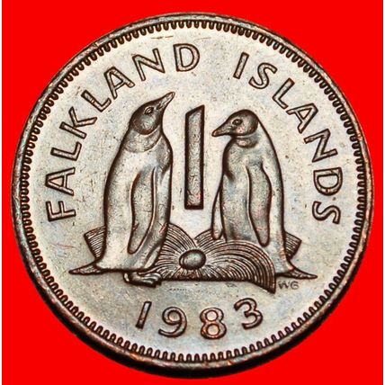 Ⰶ GREAT BRITAIN (1974-1992): FALKLAND★1 PENNY 1983 PENGUINS★LOW START★NO RESERVE