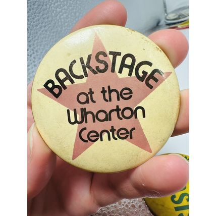 6Pc Lot VTG Buttons Pins Pinbacks Michigan, Wharton Center, Honda, Salem Spirit