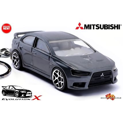 VERY RARE KEYCHAIN GREY MITSUBISHI LANCER