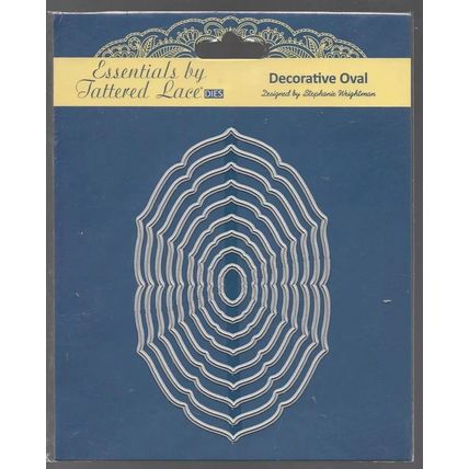 Tattered Lace. Decorative Oval Die Set. Die Cutting Cardmaking Scrapbooking