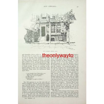 Don Saltero's, Cheyne Walk, Chelsea (More On Reverse), Book Illustration, 1887