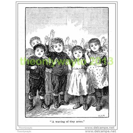 Waving Of Tiny Arms - Cute, 1886, MODERN REPRODUCTION