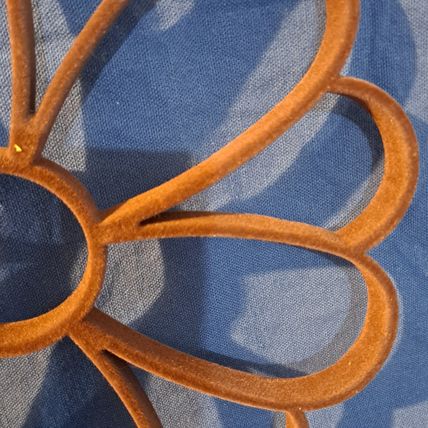2 Brown FLOWER SCARF HANGER Belt Tie Velvet Holder Closet Organizer Necktie