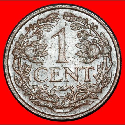 Ⰶ WITH ARUBA (1952-1970): NETHERLANDS ANTILLES★ 1 CENT 1961★LOW START★NO RESERVE
