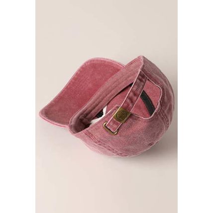 Rose Pink Embroidered Bow Knot Denim Baseball Cap