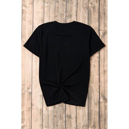 Black Sequin Crawfish Potato Lemon Corn Graphic Crewneck T Shirt