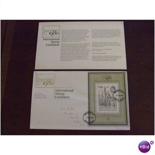 1980 GB London 1980 Miniature Sheet PO FDC Carlisle