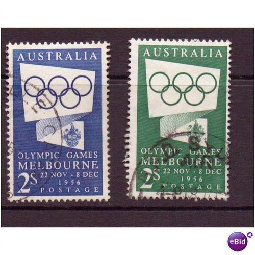 australia stamps 1955 olympic games set vfu sg280