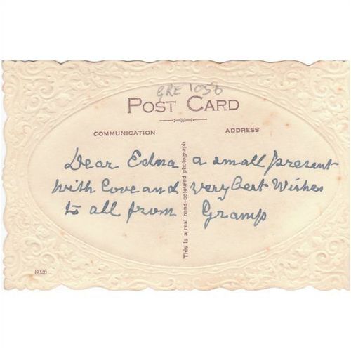 Verse & Vase With Flowers Birthday Happiness Birthday Greetings Postcard GRE1056