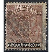 Rhodesia 1893 SG22 4d Chestnut & Black Good/Fine Used ...