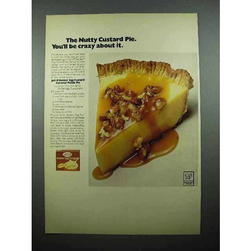 1969 Jell-o Golden Egg Custard Ad - Nutty Pie