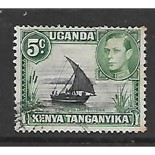 KENYA UGANDA & TANGANYIKA 1938 5c BLACK AND GREEN SG 132 FINE USED