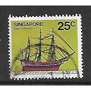 SINGAPORE 1980 SHIPS 25c EAST INDIAMAN SG 369 FINE USED