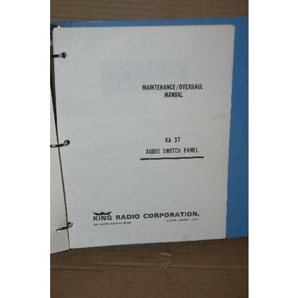 Honeywell Bendix King KAA 445 441 +KA-37 Maintenance overhaul Repair manual