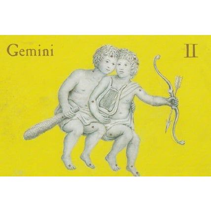 Gemini Twin Zodiac by Queen Elizabeth II Military Guards Famous Painter Postcard