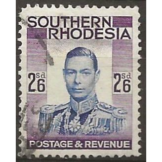 Southern Rhodesia 1937 SG51 2/6d Ultramarine & Purple Fine Used .