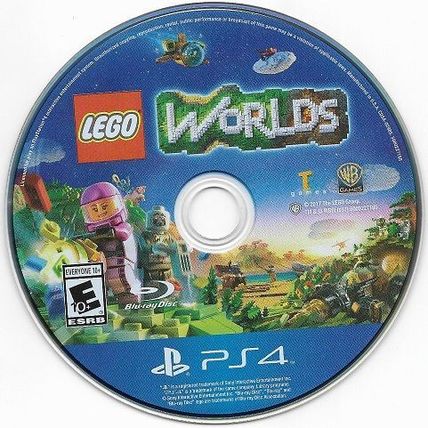 Lego Worlds Game PS4 PlayStation 4 2102215 Rated E Blu-ray Disc Case Manuals