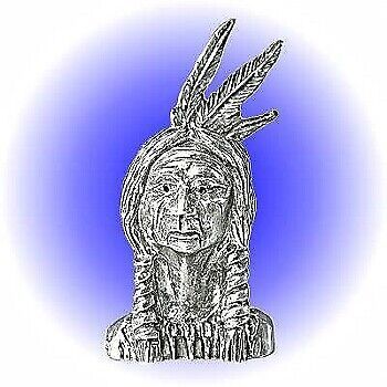 American Indian Head - Pewter Figurine Lead Free