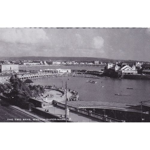 The Two Bays, Weston-Super-Mare Somerset Postcard (SM72974)