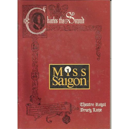 MISS SAIGON Jonathan Pryce, Lea Salonga 1990 Theatre Royal Drury Lane Programme